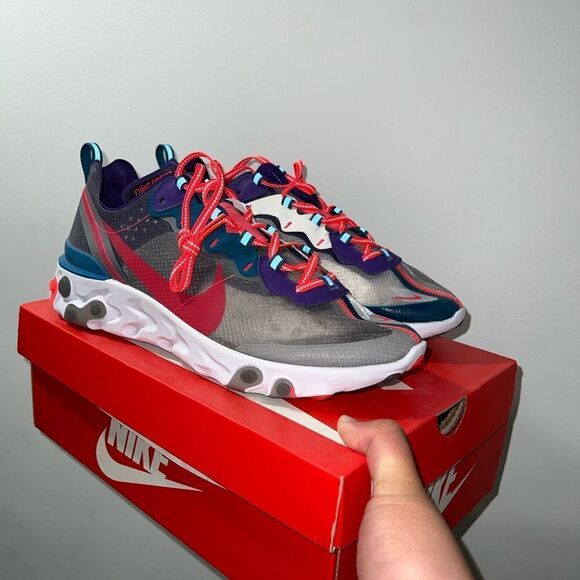 DEADSTOCK Nike React Element 87 Red Orbit Size 12 - Picture 6 of 6